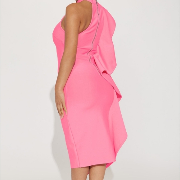 Side Drape Midi Dress - Picture 3 of 5